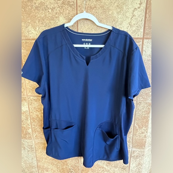Scrubstar Scrub Set Indigo Blue Top 2X & Pants XL - Picture 2 of 12